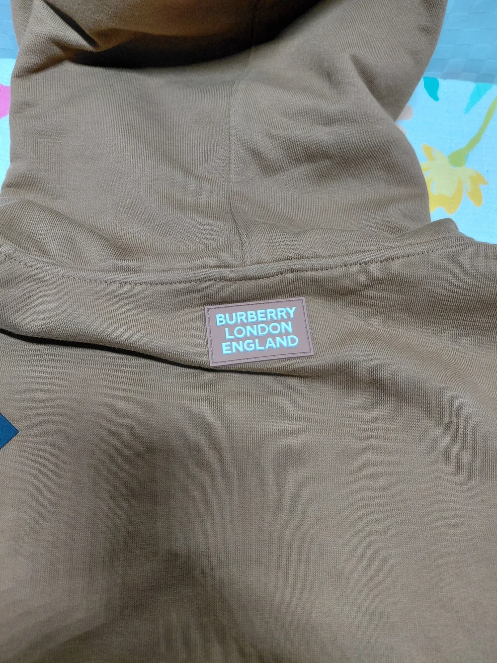 Burberry Brown Cotton Hoodie with Branded Tag